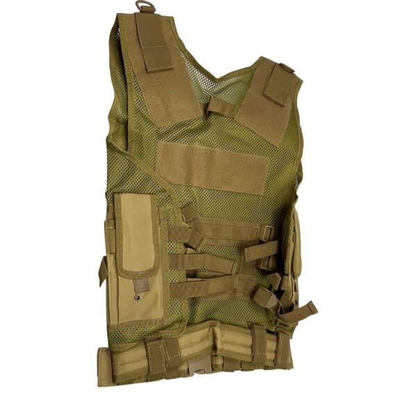 Tactical Vest Adjustable Fit With Multiple Pockets & Mesh Design For Outdoor - Picture 4 of 8